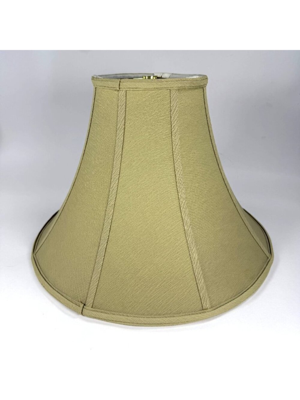 Stiffel Bell-Shaped Lampshade Beige 18" Diameter Fabric Lining Classic Design